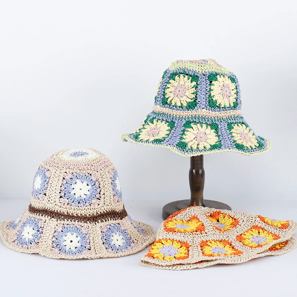 2025 Women Sun Hat Wide Large Brim Beach Hats Womens Summer Straw Hat Foldable Sun Hat Chapeau Femme Beach UV Protection Cap