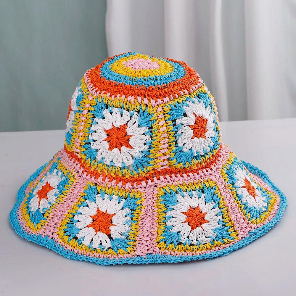2025 Women Sun Hat Wide Large Brim Beach Hats Womens Summer Straw Hat Foldable Sun Hat Chapeau Femme Beach UV Protection Cap