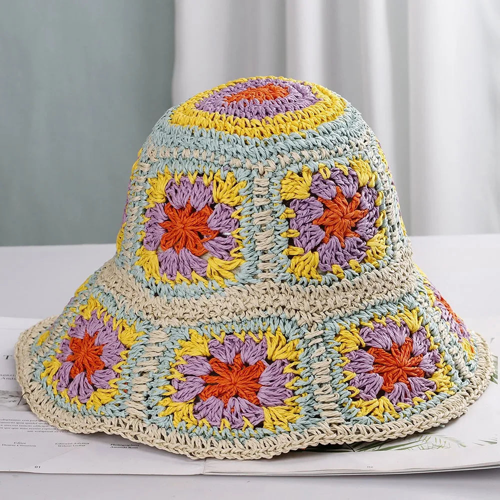2025 Women Sun Hat Wide Large Brim Beach Hats Womens Summer Straw Hat Foldable Sun Hat Chapeau Femme Beach UV Protection Cap