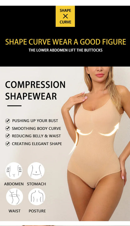 Women Full Body High Elastic Bodysuit Shapewear