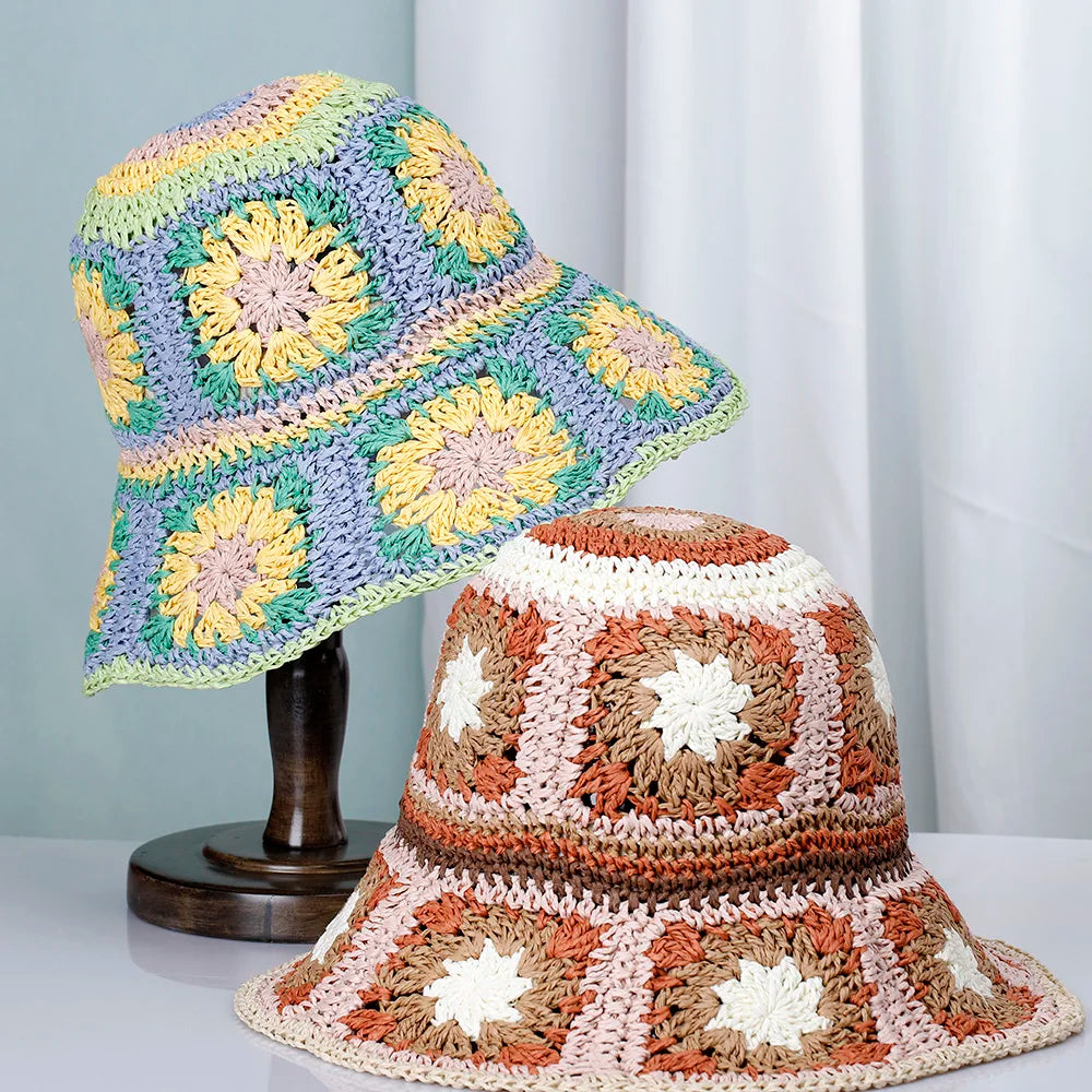 2025 Women Sun Hat Wide Large Brim Beach Hats Womens Summer Straw Hat Foldable Sun Hat Chapeau Femme Beach UV Protection Cap