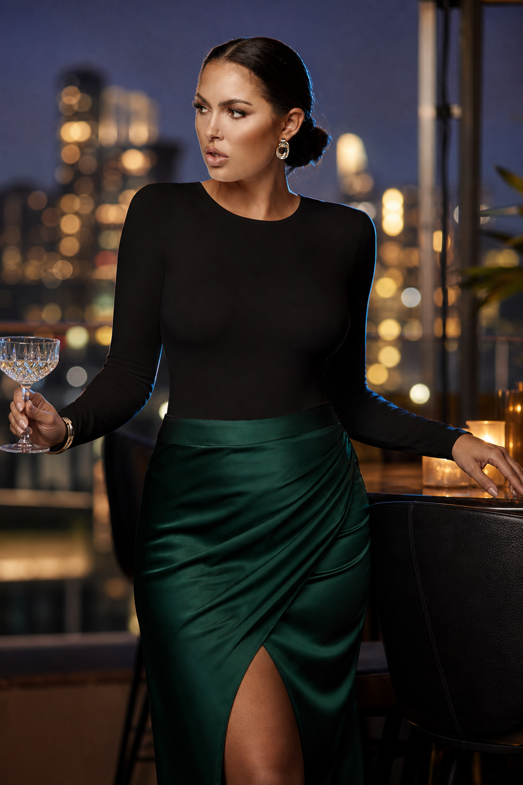 Black Long Sleeve Bodysuit