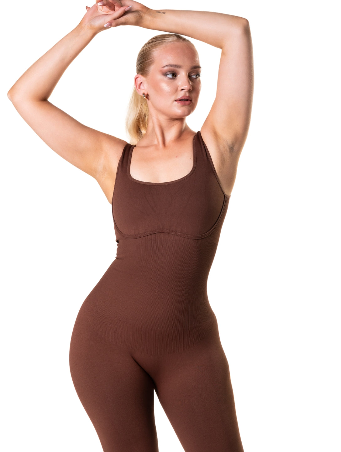 Square Neck U-Back Jumpsuit