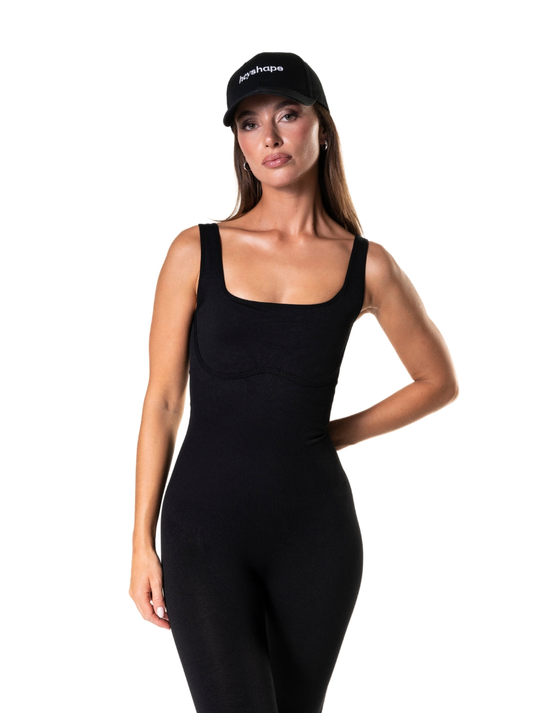Square Neck U-Back Jumpsuit